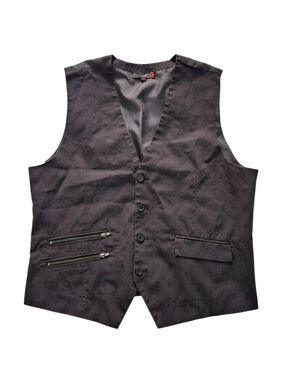 Men's Guess Black Suit Vest, XXL